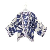 One Hundred Stars Giant Willow Kimono In Blue