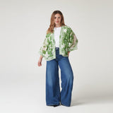 One Hundred Stars Giant Willow Kimono In Green