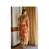One Hundred Stars Gown In Fans Scarlet