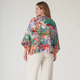 One Hundred Stars Tropicana Kimono In Blue
