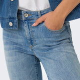 ONLY ONLANN Flared Fit Jeans In Light Blue Denim 32 Length