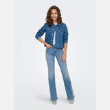 ONLY ONLANN Flared Fit Jeans In Light Blue Denim 32 Length