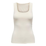 ONLEA Reversable Tank top in White/Cloud Dancer