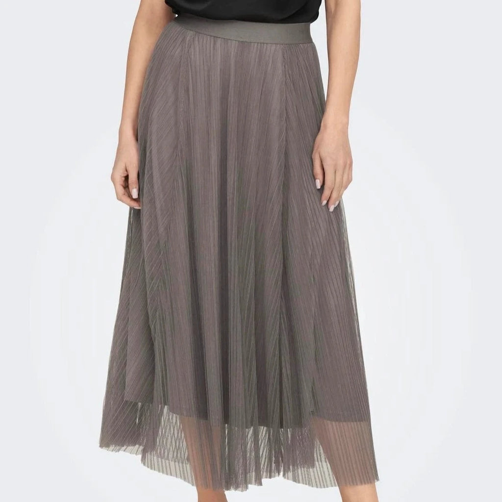 ONLY Mesh Midi Skirt in Rose Antler