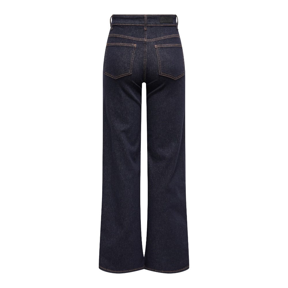 ONLMADISON High Waisted Wide leg Jeans in Dark Blue Denim Rinse