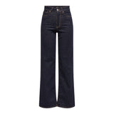 ONLMADISON High Waisted Wide leg Jeans in Dark Blue Denim Rinse