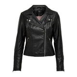ONLY Biker Faux Leather Jacket in Black