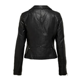 ONLY Biker Faux Leather Jacket in Black