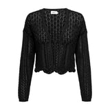 ONLY Cropped Knit Cardigan in Black
