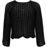 ONLY Cropped Knitted Pullover in Black