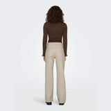 ONLY High Waist Wide Leg Fit Jeans In Ecru