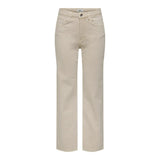 ONLY High Waist Wide Leg Fit Jeans In Ecru