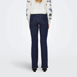 ONLY High Waisted Flared Rinse Denim Jeans In 30" Length