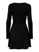 ONLY Onlalma Long Sleeve Knit Dress in Black