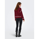 ONLY ONLAMANDA Knitted Pullover In Cabernet