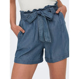 ONLY ONLBEA High Waist Regular Fit Denim Shorts In Medium Blue