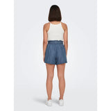 ONLY ONLBEA High Waist Regular Fit Denim Shorts In Medium Blue