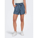 ONLY ONLBEA High Waist Regular Fit Denim Shorts In Medium Blue