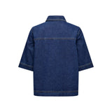 ONLY ONLBELLE Denim Shirt In Dark Blue Denim
