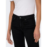 ONLY ONLBLUSH Mid Waist Straight Fit Jeans 30'' Length In Black
