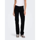 ONLY ONLBLUSH Mid Waist Straight Fit Jeans 30'' Length In Black