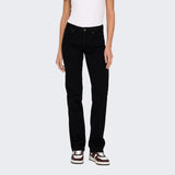 ONLY ONLBLUSH Mid Waist Straight Fit Jeans 30'' Length In Black