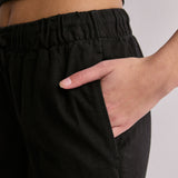 ONLY ONLCARO Linin Pull-Up Pant In Black