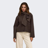 ONLY ONLCARRIE Onlcarrie Scarf Jacket In Hot Fudge