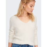 ONLY ONLELLA PIUMO V-neck Knit In Cloud