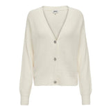 ONLY Onlella V-Neck Knit Cardigan in White