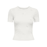 ONLY ONLFEMKE Bow Top In Cloud Dancer