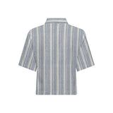 ONLY ONLGOA Linen Shirt In Blue Stripes