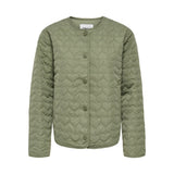 ONLY ONLHEART Quilted Jacket In Oil Green