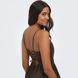 ONLY ONLIKARAStrap Waist Long Dress In Shopping Bag