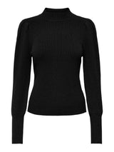ONLY Onlkatia Long Sleeve Highneck Knitted Pullover in Black