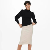 ONLY Onlkatia Long Sleeve Highneck Knitted Pullover in Black