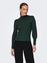 ONLY Onlkatia Long Sleeve Highneck Knitted Pullover in Green