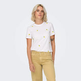 ONLY ONLKETTY Lemon T-shirt In White