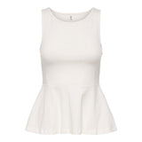 ONLY ONLKISS Peplum Top In Cloud Dancer