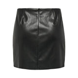 ONLY Onlleni Faux Leather Mini Skirt With Slit