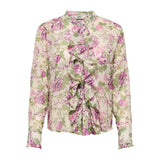 ONLY ONLLISA-PENINNA Frill Shirt In Grape Garden Dream