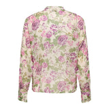 ONLY ONLLISA-PENINNA Frill Shirt In Grape Garden Dream