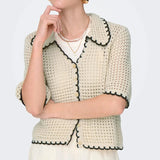 ONLY ONLLUCIE Knitted cardigan in Ecru