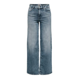 ONLY ONLMADISON High Waist Wide Leg Fit Jeans, 30" Length In Blue