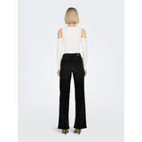 ONLY ONLMADISON Blush High Waist Wide 30" Length Leg Fit Jeans In Black