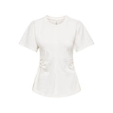 ONLY ONLMARIE Ruching Top In Cloud Dancer