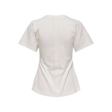 ONLY ONLMARIE Ruching Top In Cloud Dancer