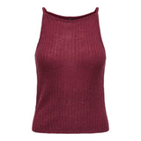 ONLY ONLMIAMI Knitted top In Ruby WIne