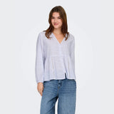 ONLY ONLNORA Shirt White Blue