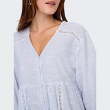 ONLY ONLNORA Shirt White Blue